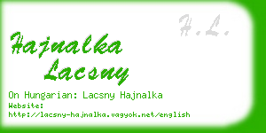 hajnalka lacsny business card